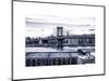 Manhattan Bridge with the Empire State Building from Brooklyn-Philippe Hugonnard-Mounted Art Print