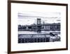 Manhattan Bridge with the Empire State Building from Brooklyn-Philippe Hugonnard-Framed Art Print