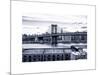 Manhattan Bridge with the Empire State Building from Brooklyn-Philippe Hugonnard-Mounted Art Print