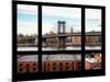 Manhattan Bridge with the Empire State Building - New York, USA-Philippe Hugonnard-Mounted Photographic Print