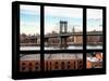 Manhattan Bridge with the Empire State Building - New York, USA-Philippe Hugonnard-Stretched Canvas