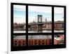 Manhattan Bridge with the Empire State Building - New York, USA-Philippe Hugonnard-Framed Photographic Print