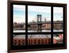 Manhattan Bridge with the Empire State Building - New York, USA-Philippe Hugonnard-Framed Photographic Print