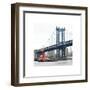 Manhattan Bridge with Tug Boat-Erin Clark-Framed Giclee Print