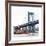 Manhattan Bridge with Tug Boat-Erin Clark-Framed Giclee Print