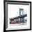 Manhattan Bridge with Tug Boat-Erin Clark-Framed Giclee Print