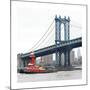 Manhattan Bridge with Tug Boat-Erin Clark-Mounted Giclee Print
