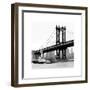 Manhattan Bridge with Tug Boat-Erin Clark-Framed Giclee Print