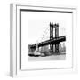 Manhattan Bridge with Tug Boat-Erin Clark-Framed Giclee Print