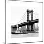 Manhattan Bridge with Tug Boat-Erin Clark-Mounted Giclee Print