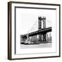 Manhattan Bridge with Tug Boat-Erin Clark-Framed Giclee Print