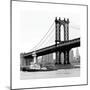 Manhattan Bridge with Tug Boat-Erin Clark-Mounted Giclee Print