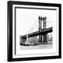 Manhattan Bridge with Tug Boat-Erin Clark-Framed Giclee Print