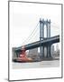 Manhattan Bridge with Tug Boat-Erin Clark-Mounted Art Print