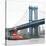 Manhattan Bridge with Tug Boat-Erin Clark-Stretched Canvas