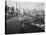 Manhattan Bridge with Twin Towers-null-Stretched Canvas