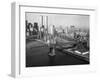 Manhattan Bridge with Twin Towers-null-Framed Photographic Print