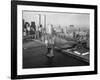 Manhattan Bridge with Twin Towers-null-Framed Photographic Print