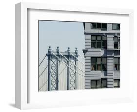 Manhattan Bridge-Bo Zaunders-Framed Photographic Print