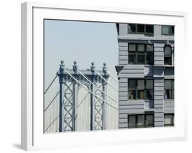 Manhattan Bridge-Bo Zaunders-Framed Photographic Print