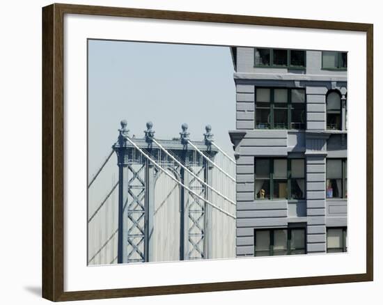 Manhattan Bridge-Bo Zaunders-Framed Photographic Print