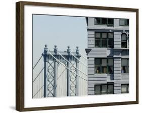 Manhattan Bridge-Bo Zaunders-Framed Photographic Print