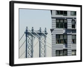 Manhattan Bridge-Bo Zaunders-Framed Photographic Print