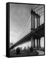 Manhattan Bridge-Chris Bliss-Framed Stretched Canvas