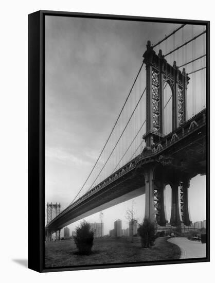 Manhattan Bridge-Chris Bliss-Framed Stretched Canvas