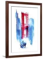 Manhattan Bridge-Robert Farkas-Framed Giclee Print