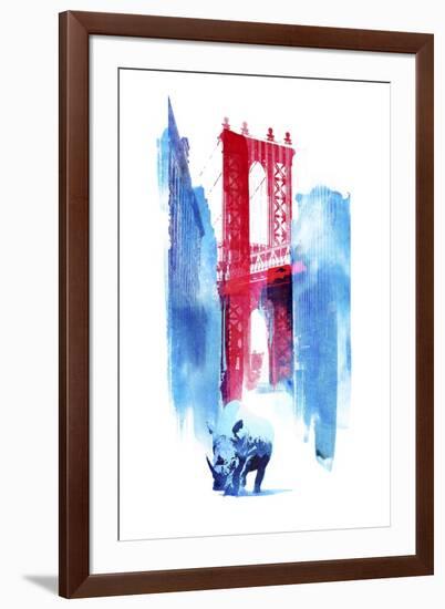 Manhattan Bridge-Robert Farkas-Framed Giclee Print