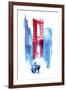 Manhattan Bridge-Robert Farkas-Framed Giclee Print