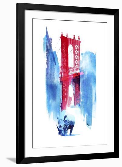 Manhattan Bridge-Robert Farkas-Framed Giclee Print