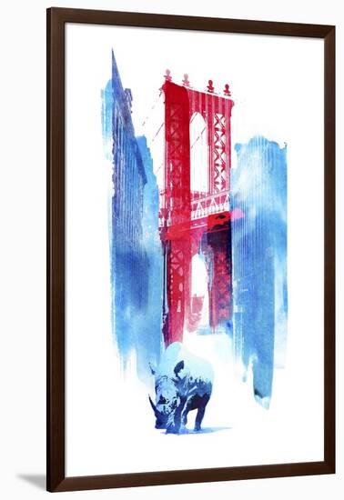 Manhattan Bridge-Robert Farkas-Framed Giclee Print