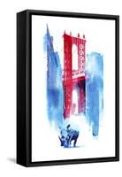 Manhattan Bridge-Robert Farkas-Framed Stretched Canvas