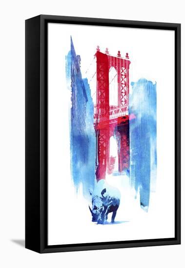 Manhattan Bridge-Robert Farkas-Framed Stretched Canvas