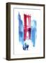 Manhattan Bridge-Robert Farkas-Framed Premium Giclee Print