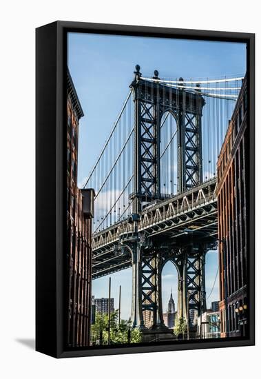 Manhattan Bridge-Bill Carson Photography-Framed Stretched Canvas