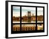 Manhattan Brige with the Empire State Building at Sunset - New York, USA-Philippe Hugonnard-Framed Photographic Print