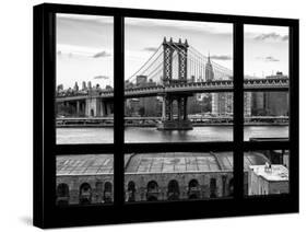Manhattan Brige with the Empire State Building - NY Cityscape - New York, USA-Philippe Hugonnard-Stretched Canvas
