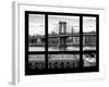 Manhattan Brige with the Empire State Building - NY Cityscape - New York, USA-Philippe Hugonnard-Framed Photographic Print