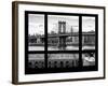 Manhattan Brige with the Empire State Building - NY Cityscape - New York, USA-Philippe Hugonnard-Framed Photographic Print