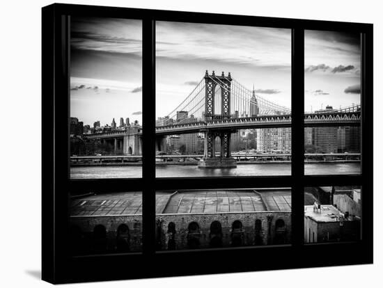 Manhattan Brige with the Empire State Building - NY Cityscape - New York, USA-Philippe Hugonnard-Stretched Canvas