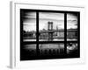 Manhattan Brige with the Empire State Building - NY Cityscape - New York, USA-Philippe Hugonnard-Framed Photographic Print