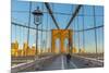 Manhattan, Brooklyn Bridge over East River, Lower Manhattan Skyline-Alan Copson-Mounted Photographic Print