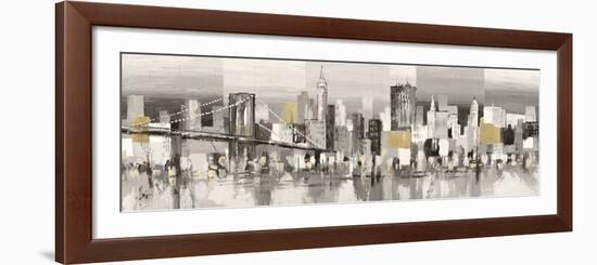 Manhattan & Brooklyn Bridge-Luigi Florio-Framed Giclee Print