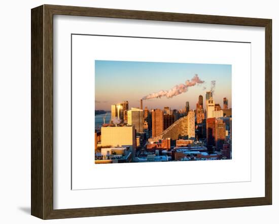 Manhattan Buildings at Sunset-Philippe Hugonnard-Framed Art Print