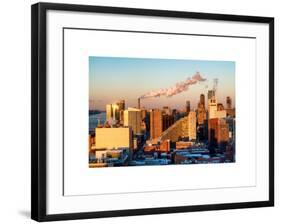 Manhattan Buildings at Sunset-Philippe Hugonnard-Framed Art Print