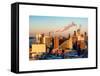 Manhattan Buildings at Sunset-Philippe Hugonnard-Framed Stretched Canvas