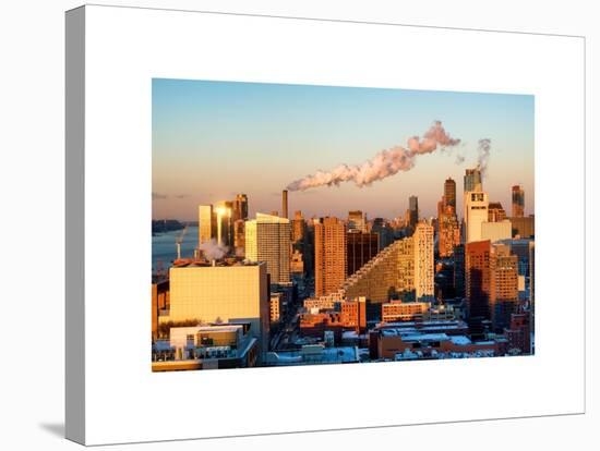 Manhattan Buildings at Sunset-Philippe Hugonnard-Stretched Canvas